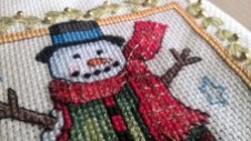 Finished Snowman Ornament Detail