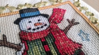 Finished Snowman Ornament Detail